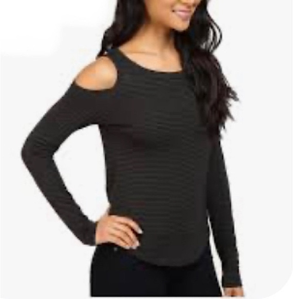 Say What? Women’s Cozy Cold Open Shoulder Black Sweater